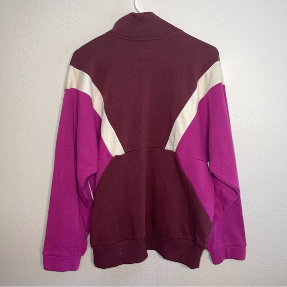 American Eagle Quarter Zip Tri-Color Sweatshirt And Matching Socks - Picture 8 of 16